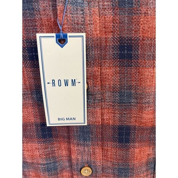 ❤️ROWM Mens Plaid Button Down 2XB - Picture 2 of 5